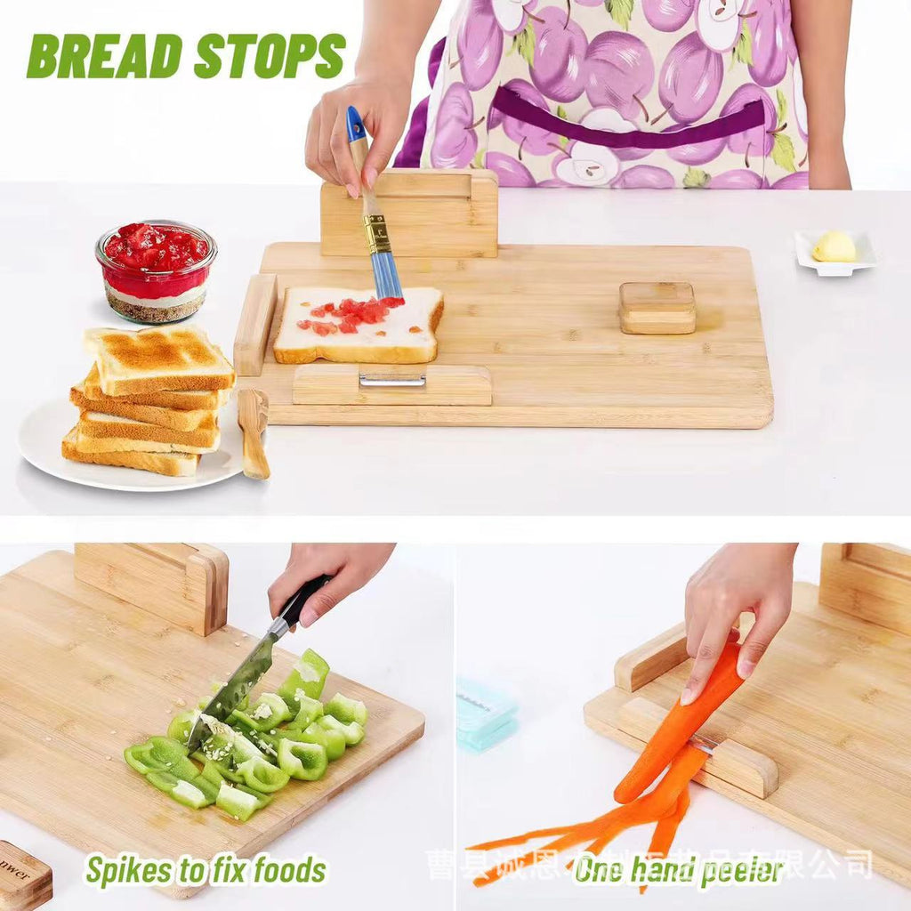 Adaptive One‑Handed Cutting Board with Spikes & Stops for Disabled & Amputees